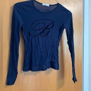 Blumarine navy blue Long-sleeve T-shirt, small, excellent condition, Italy